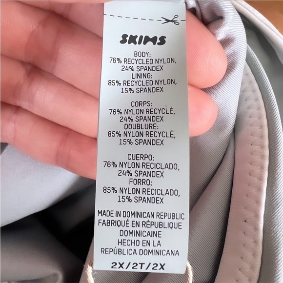 NWT SKIMS Pacific Blue Sporty Zipper Strapless One Piece Bathing Suit Size 2X - Picture 13 of 13